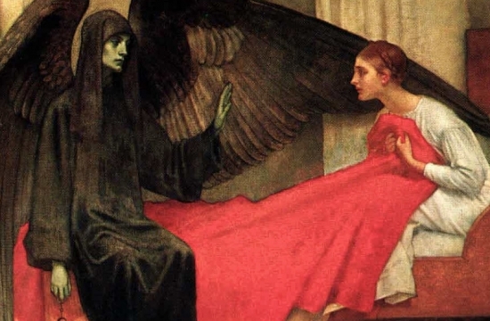 Marianne Stokes – Mladá dívka a smrt, 1900