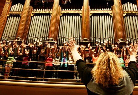 Zkouška na koncert ke Dni studentstva 17. listopadu 2014 v Rudolfinu